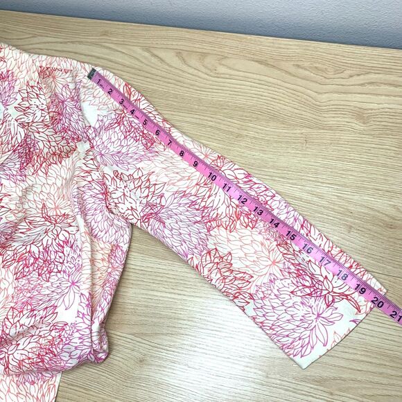 Sigrid Olsen 2 Piece Linen Blend Pantsuit Gold Red Button Up Size Medium 8 - Picture 13 of 16